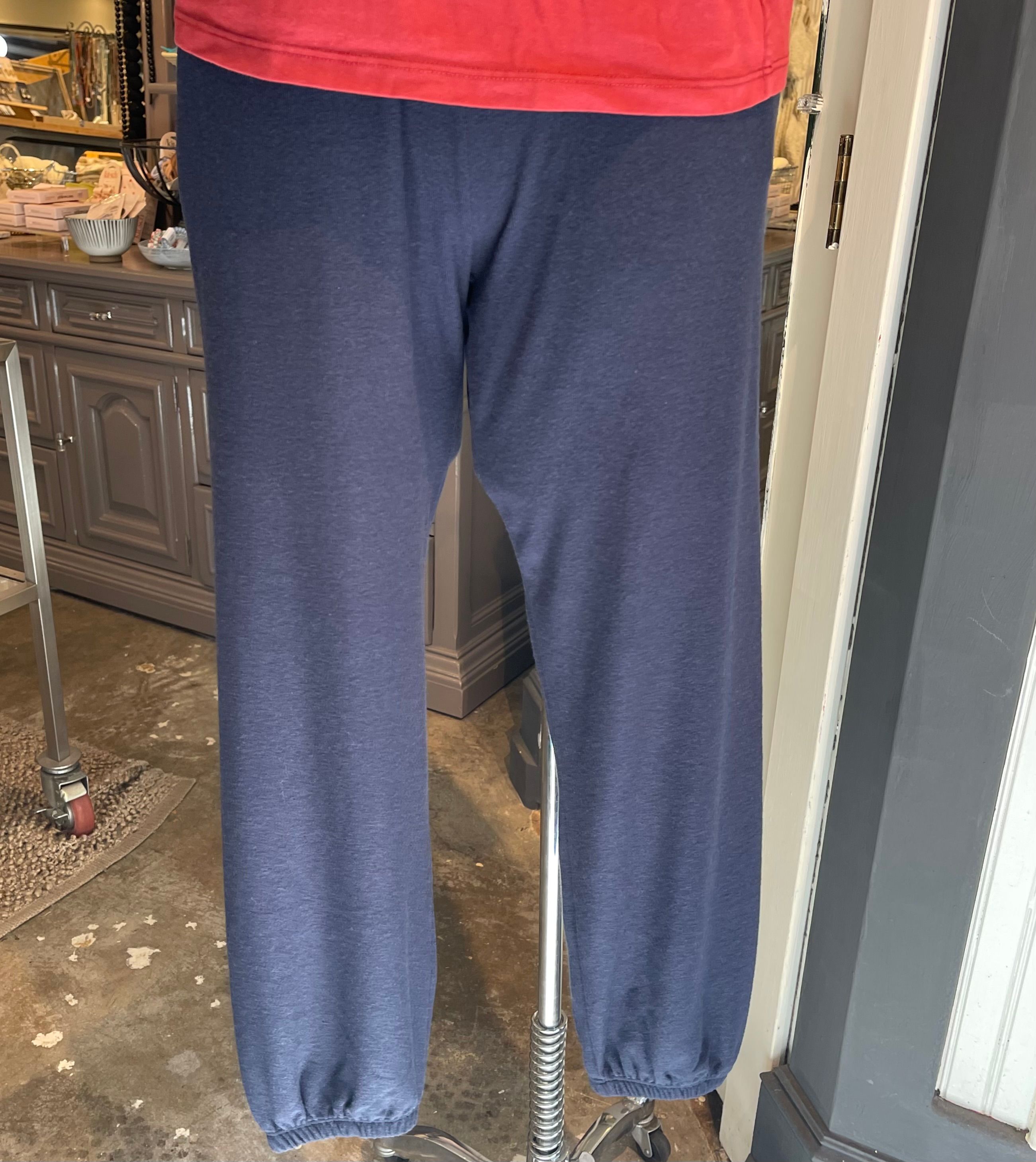 Velvet Lexie Kashmir Knit Jogger Pant in Navy