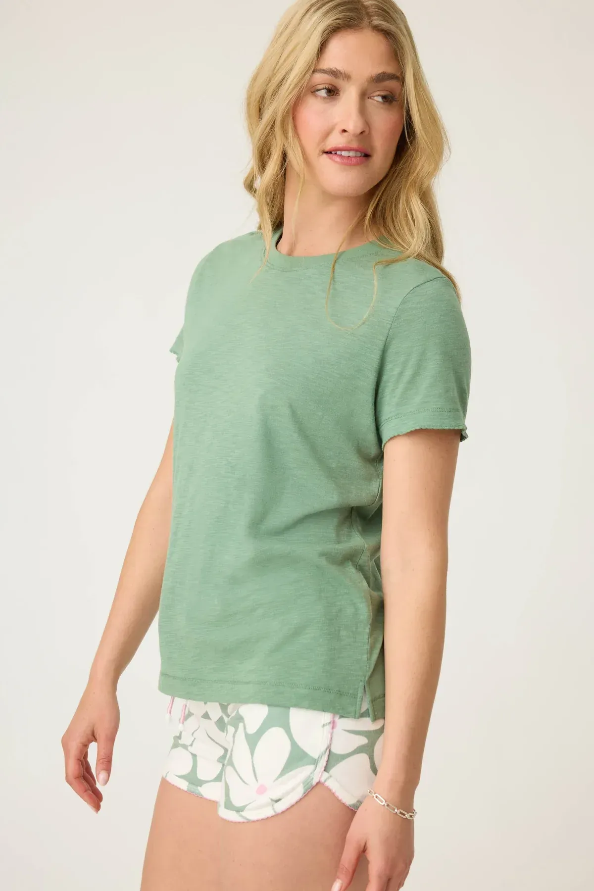 PJ Salvage Back To Basics Short Sleeve Top in Loden