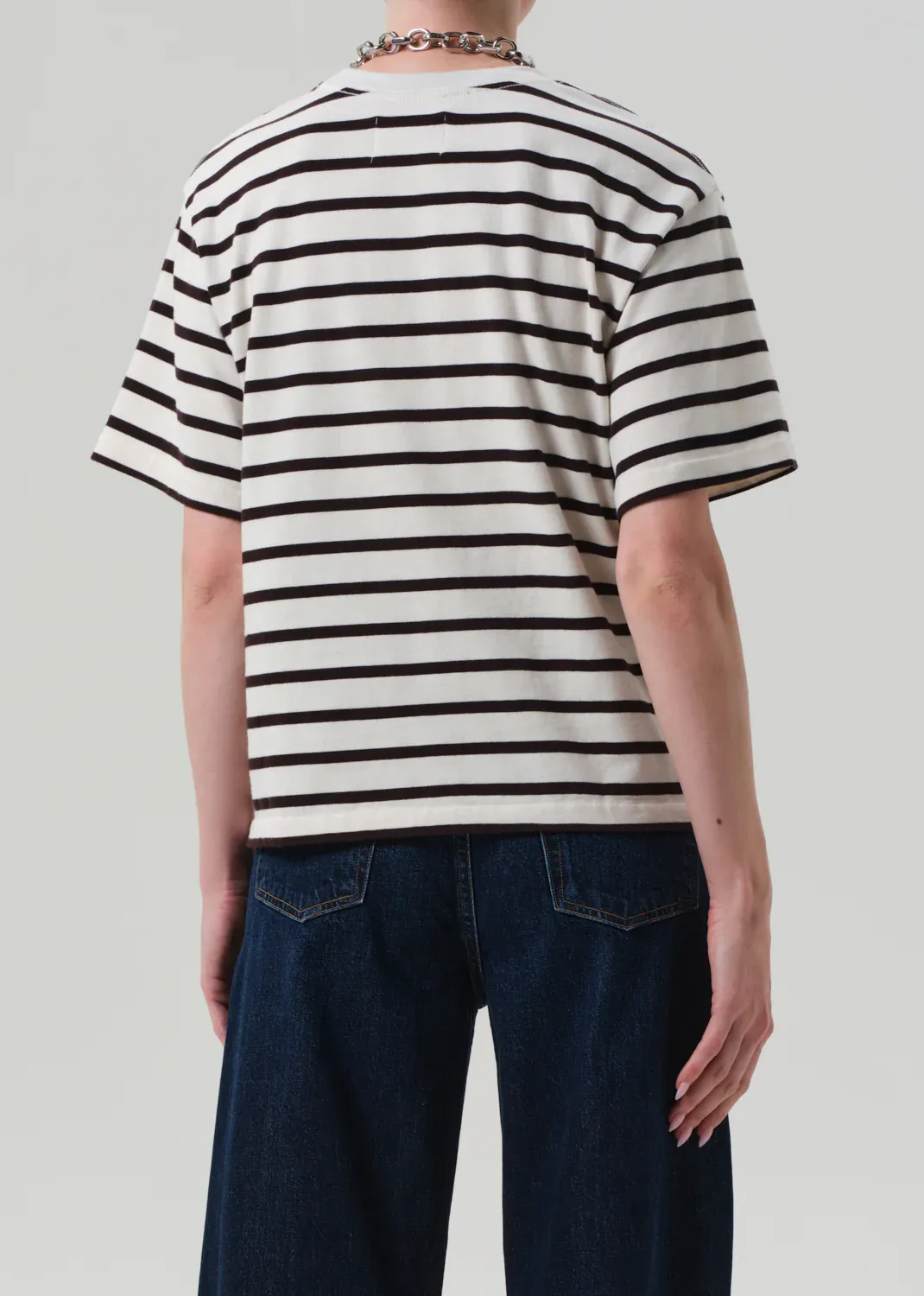 Citizens of Humanity Goldie Tee in Chocolate Stripe