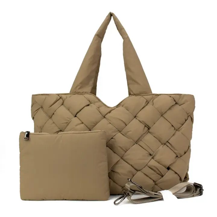 Parker & Hyde Cloud Woven Tote in Sedona Beige