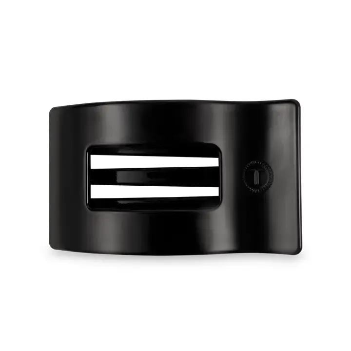 Teleties Medium Flat Rectangle Hair Clip in Jet Black