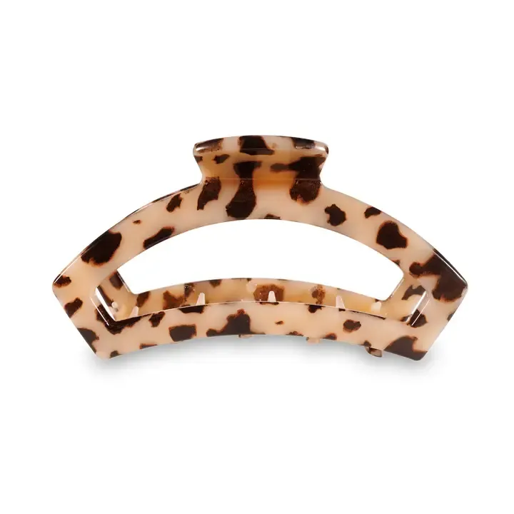 Teleties Medium Open Hair Clip in Blonde Tortoise