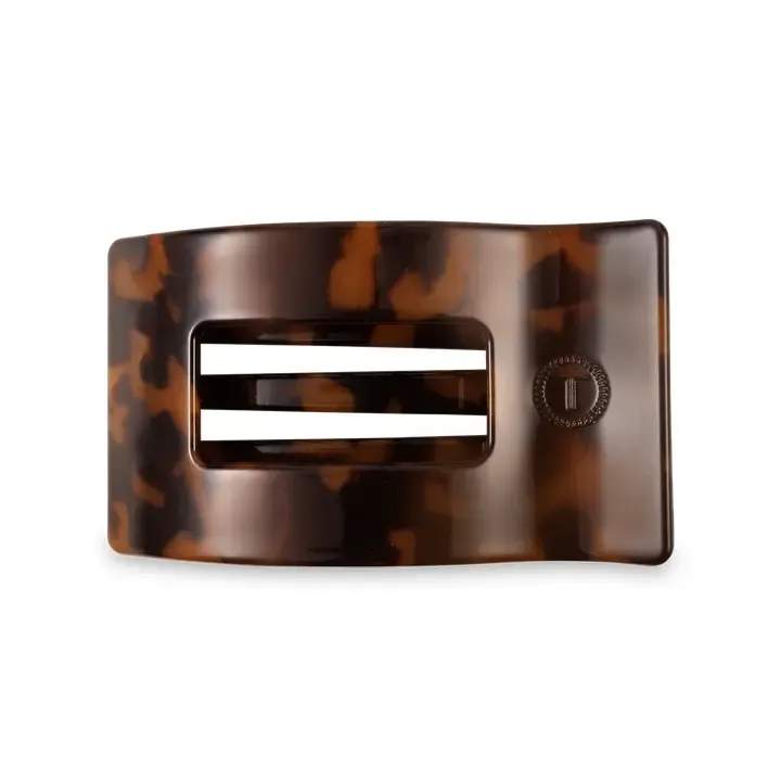 Teleties Medium Flat Rectangle Hair Clip in Tortoise Teleties Medium Flat Rectangle Hair Clip in Tortoise