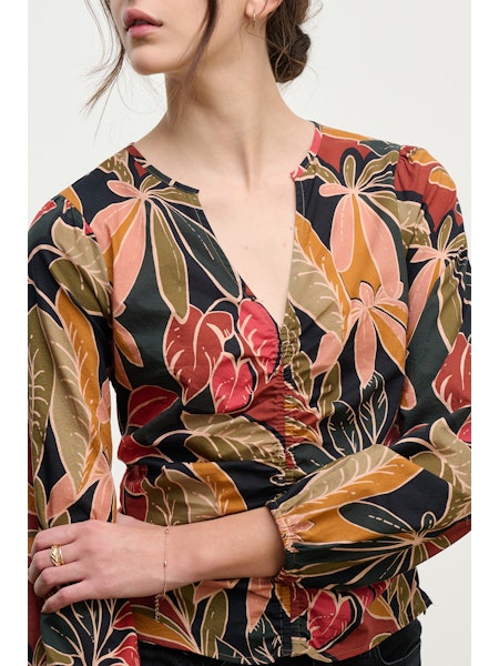 Velvet Sydney Printed Cambric Top in Calico