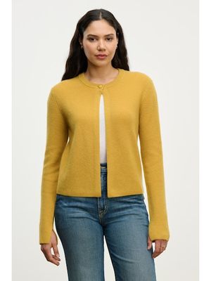 Velvet Tina Cashmere Sweater in Mustard