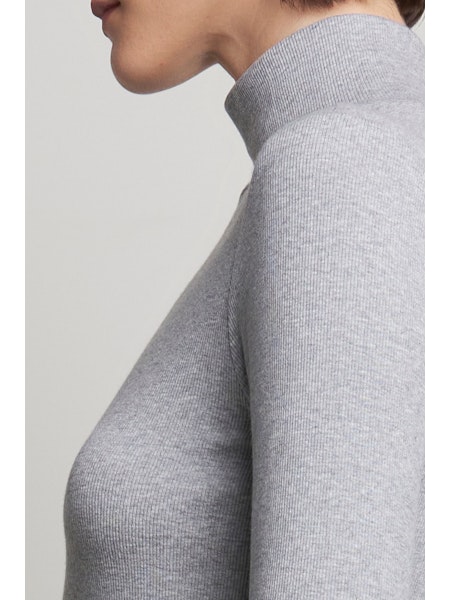 Velvet Helms Modal Rib Top in Heather Grey