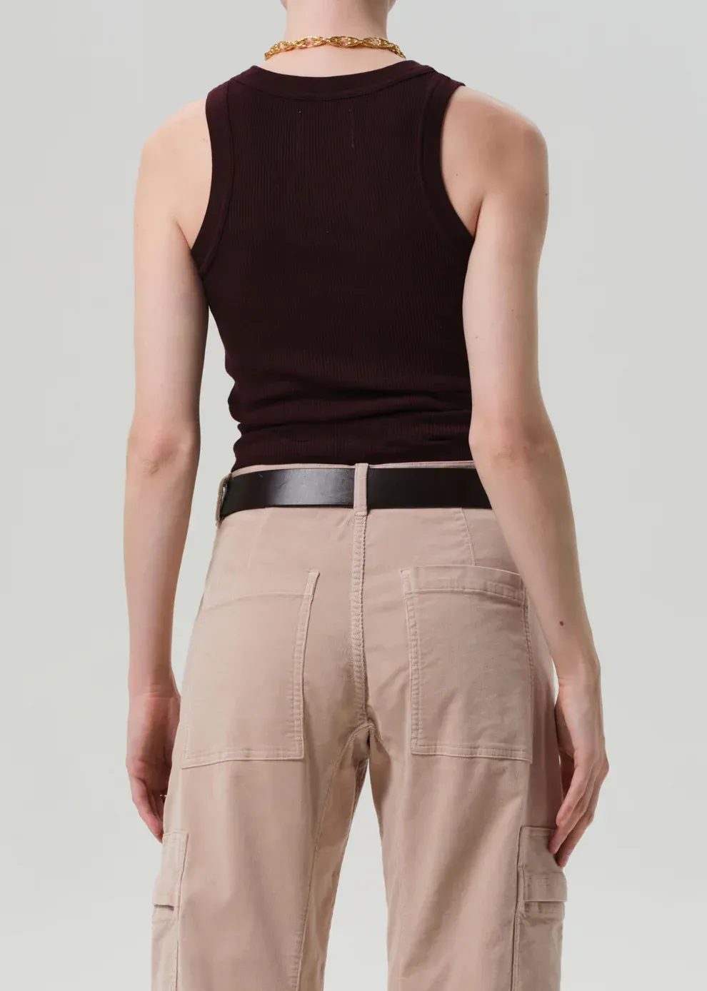 Citizens of Humanity Isabel Rib Tank in Mahogany