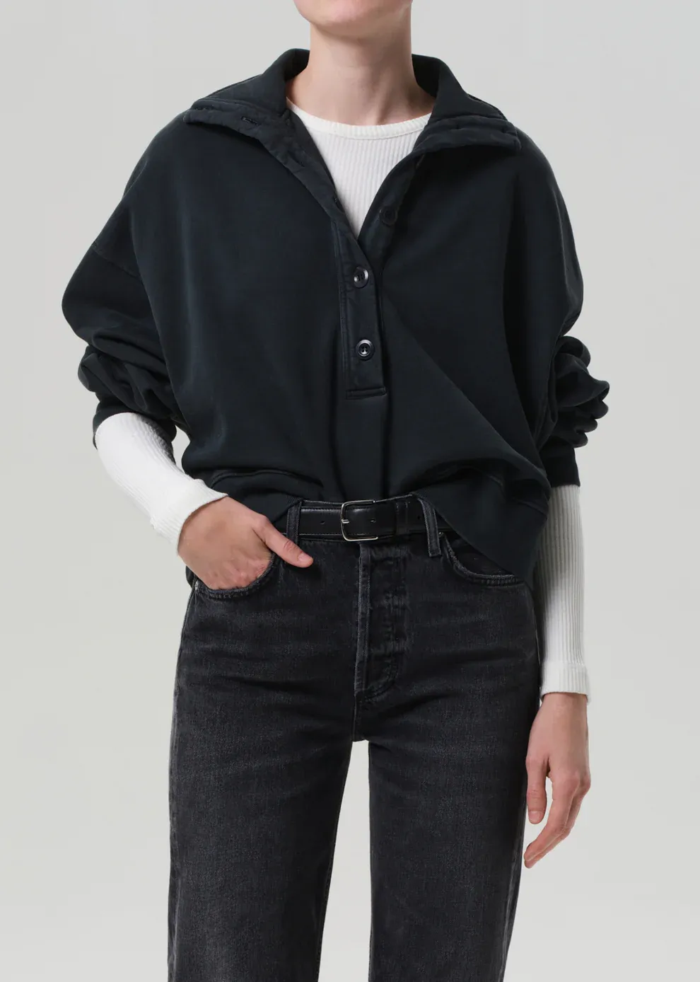 Citizens of Humanity Mirelle Funnel Neck in Charcoal