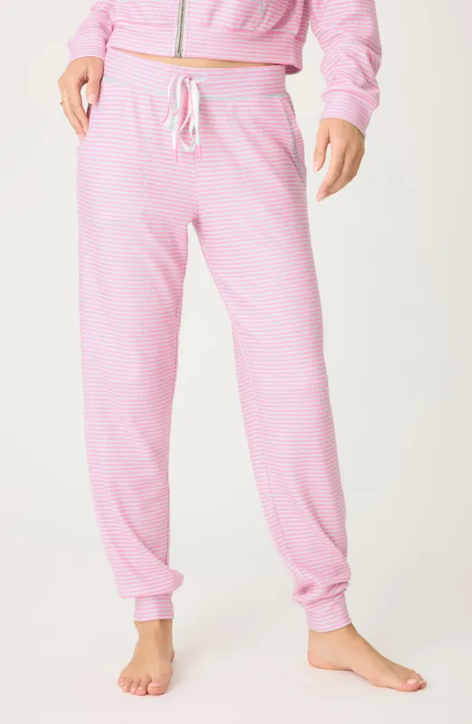 PJ Salvage Secret Garden Banded Pant in Bright Pink