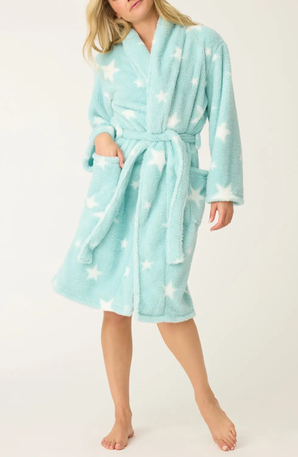 PJ Salvage Lets Get Cozy Robe in Light Mint