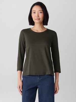 (取寄) アイリーン フィッシャー レディース ストレッチ ジャージ ニット スクープ ネック トップ Eileen Fisher women Stretch Jersey Knit Scoop Neck Top Woodland 取寄) アイリーン フィッシャー レディース ストレッチ ジャージ
