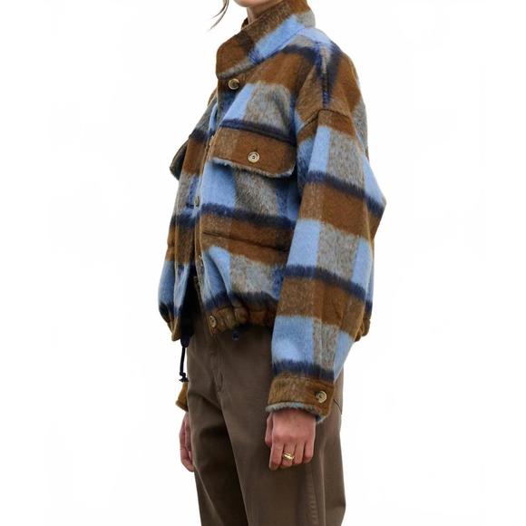 Velvet Aubrey Brushed Jacket in Plaid
