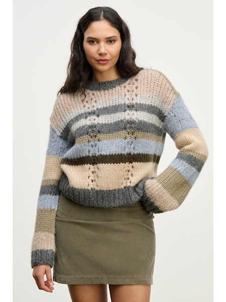 Velvet Rina Baby Alpaca Light Sweater in Multi