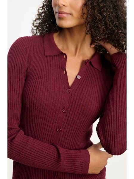 Velvet Nikki Lux Cotton Cashmere Cardigan in Syrah