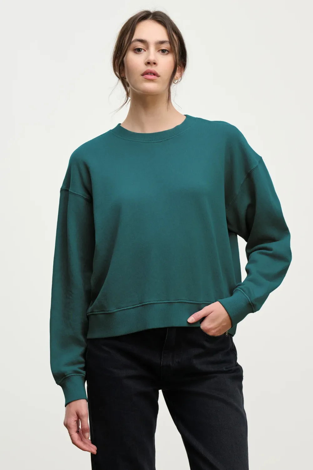 Velvet Ynez Organic Fleece Top in Mallard