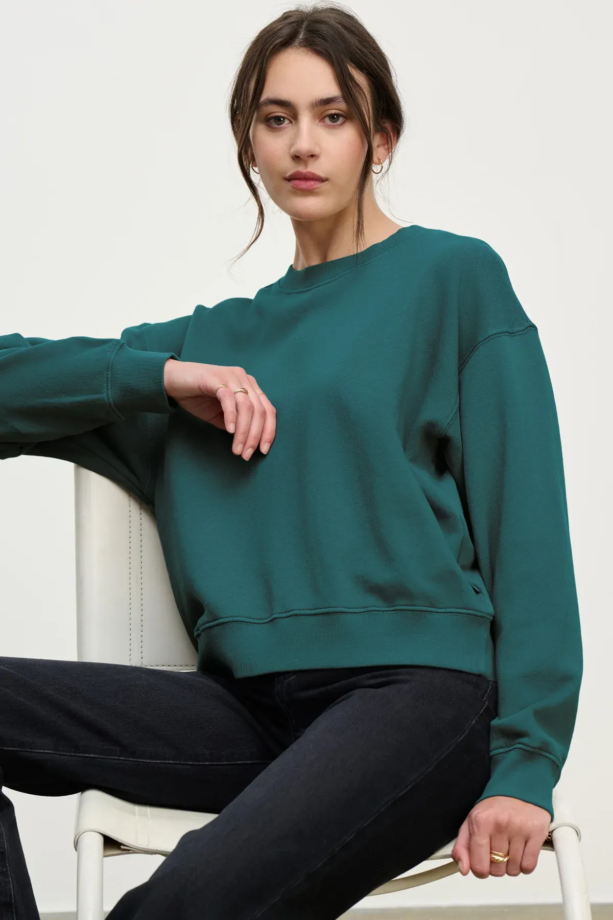 Velvet Ynez Organic Fleece Top in Mallard