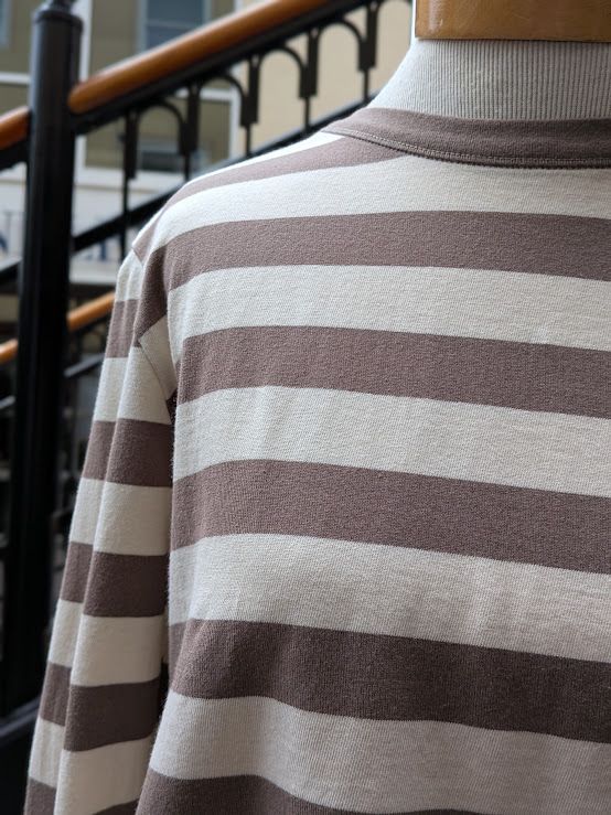 Velvet Maya Jersey Stripe Long Sleeve in Mocha