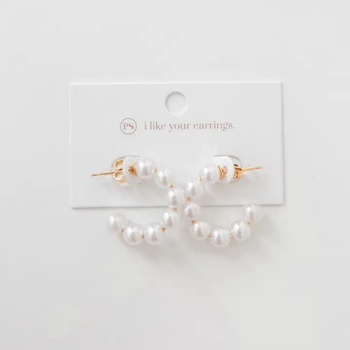 Pretty Simple Ariel Hoop Earrings (Waterproof) in Gold
