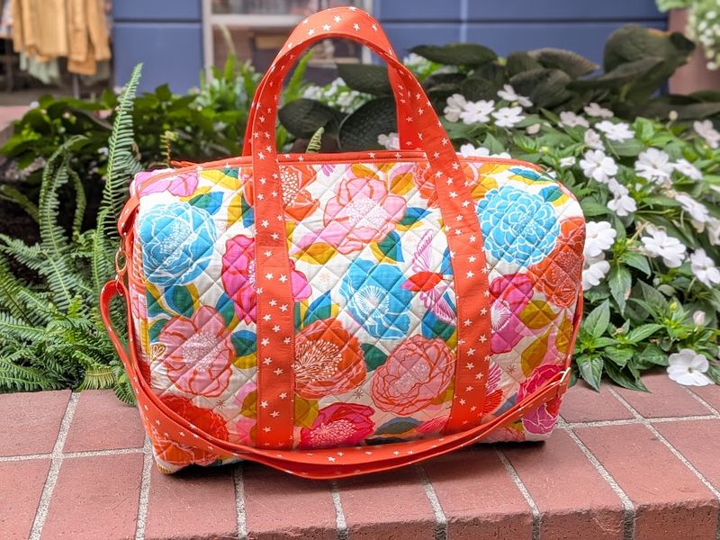 Collins Collective Magnolia Quilted Weekender Duffle in Bloomy Vibes