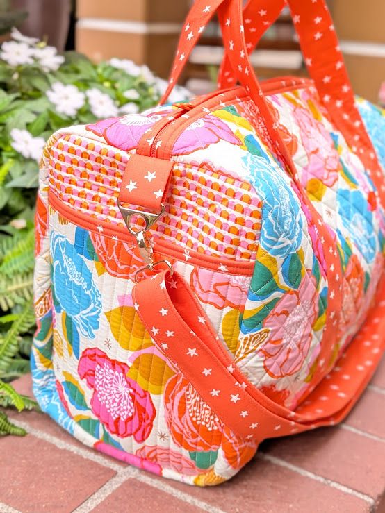 Collins Collective Magnolia Quilted Weekender Duffle in Bloomy Vibes