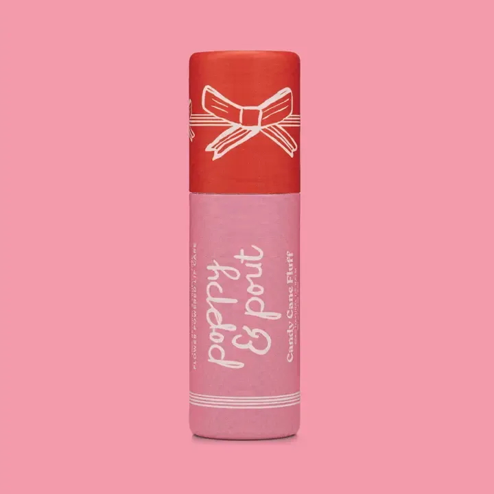 Poppy & Pout Lip Balm in​ Candy Cane Fluff