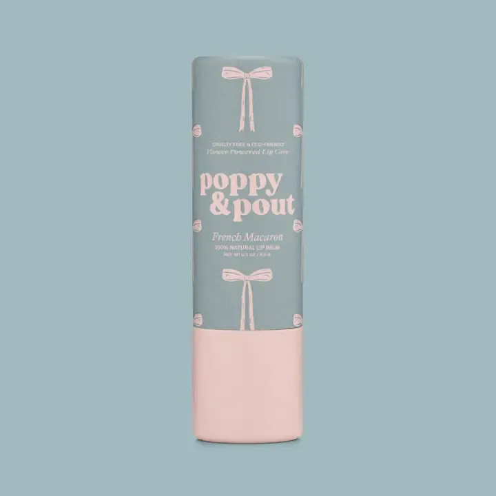Poppy & Pout Lip Balm in French Macaron