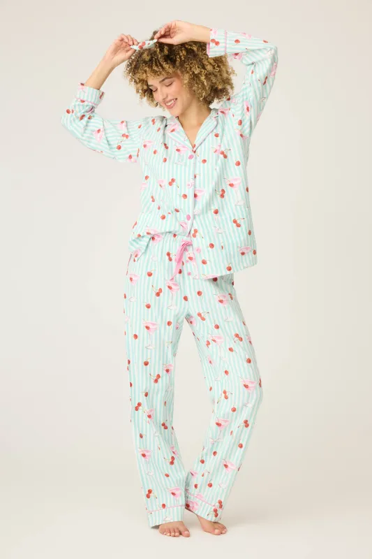 PJ Salvage Ma Cherie Flannel PJ Set in Light Mint - 3pcs PJ Salvage Ma Cherie Flannel PJ Set in Light Mint - 3pcs