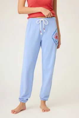 PJ Salvage Lucky Me Banded Pant in Periwinkle PJ Salvage Lucky Me Banded Pant in Periwinkle