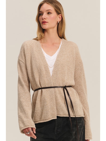 Velvet Alina Marled Knit Sweater in Oatmeal