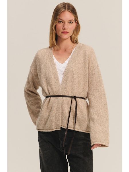 Velvet Alina Marled Knit Sweater in Oatmeal