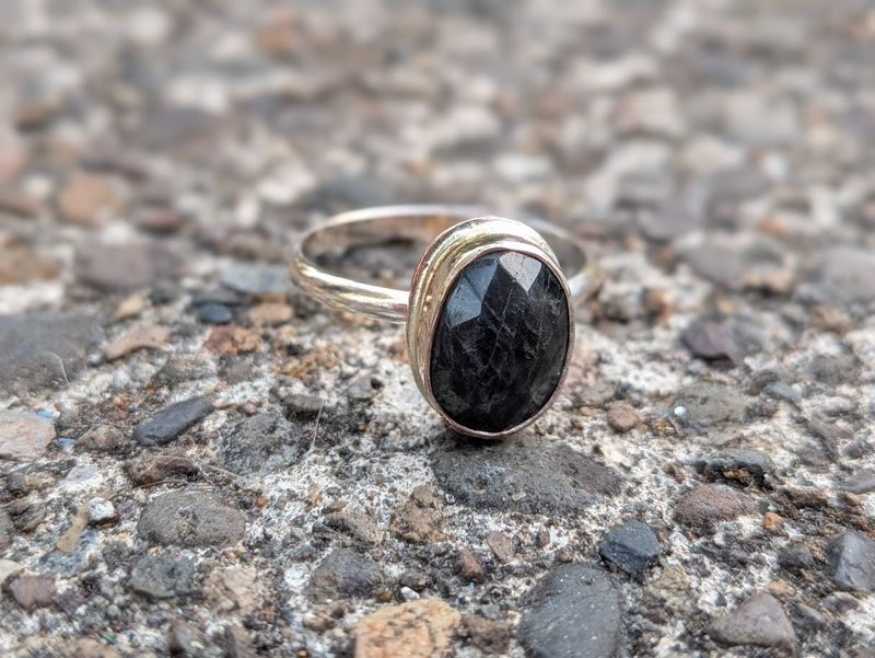 Savage Roots Syrah Ring in Sterling Silver & Labradorite Savage Roots Syrah Ring in Sterling Silver & Labradorite