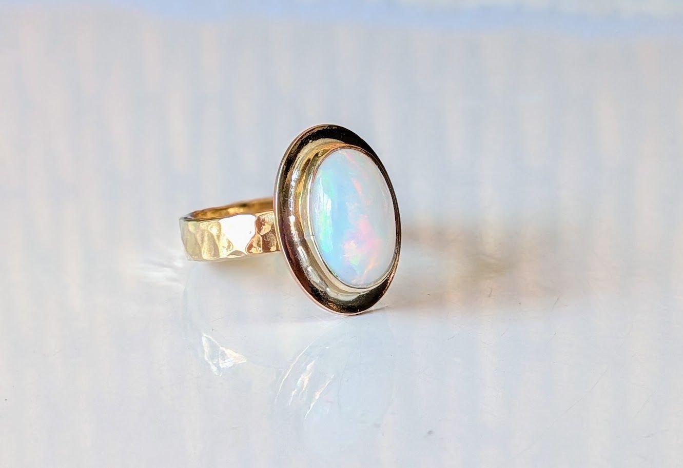 Savage Roots Kinney Ring in 14KGF & Ethiopian Opal Savage Roots Kinney Ring in 14KGF & Ethiopian Opal