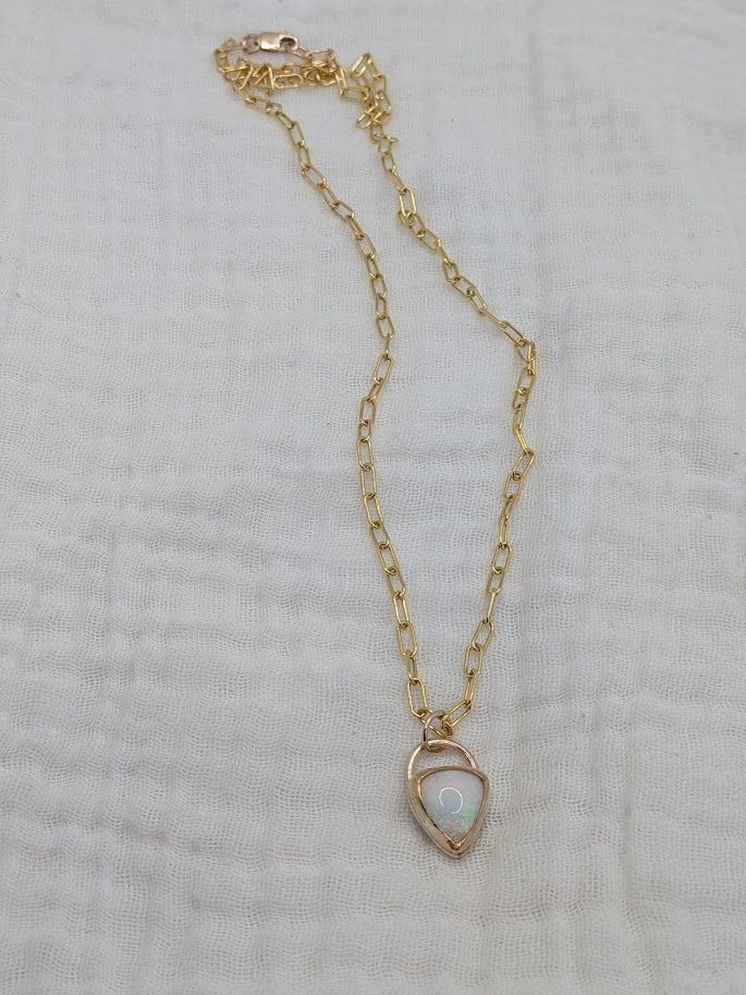 Savage Roots Emma Necklace in 14KGF & Ethiopian Opal