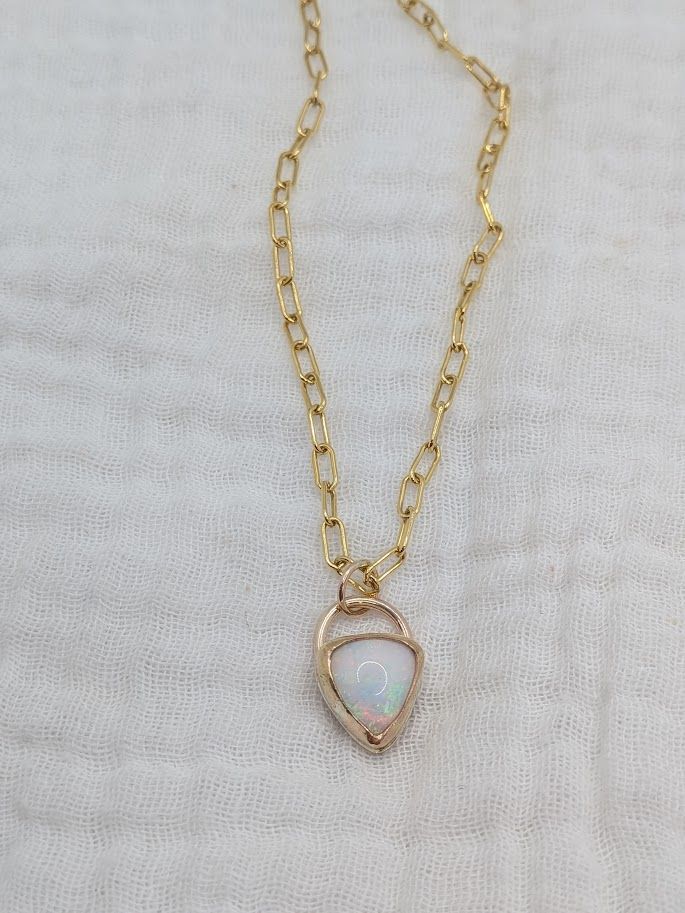 Savage Roots Emma Necklace in 14KGF & Ethiopian Opal Savage Roots Emma Necklace in 14KGF & Ethiopian Opal