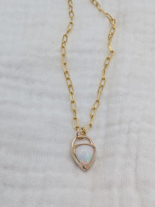 Savage Roots Emma Necklace in 14KGF & Ethiopian Opal Savage Roots Emma Necklace in 14KGF & Ethiopian Opal