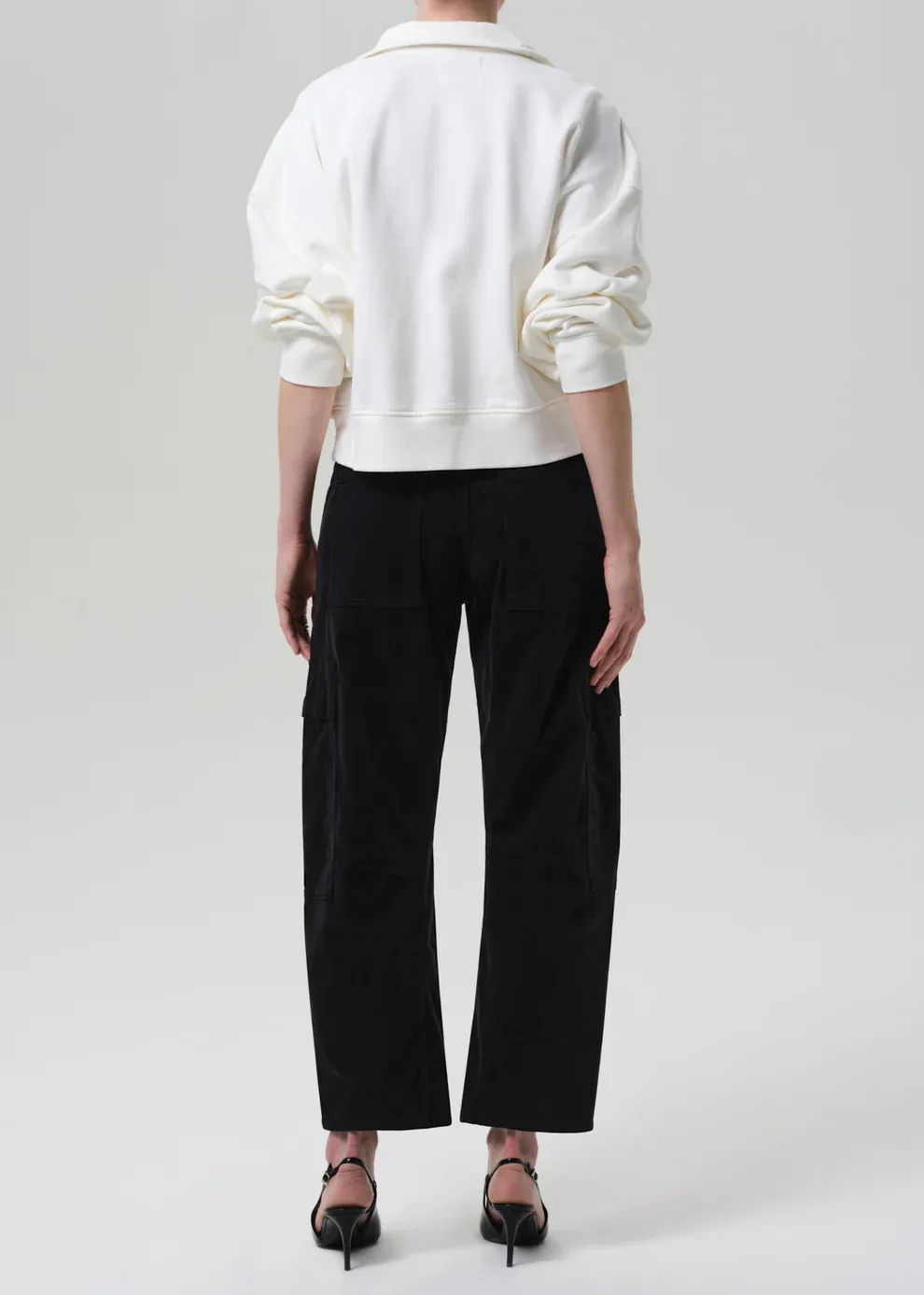 Citizens of Humanity Marcelle Low Slung Cargo Corduroy Pant in Charcoal