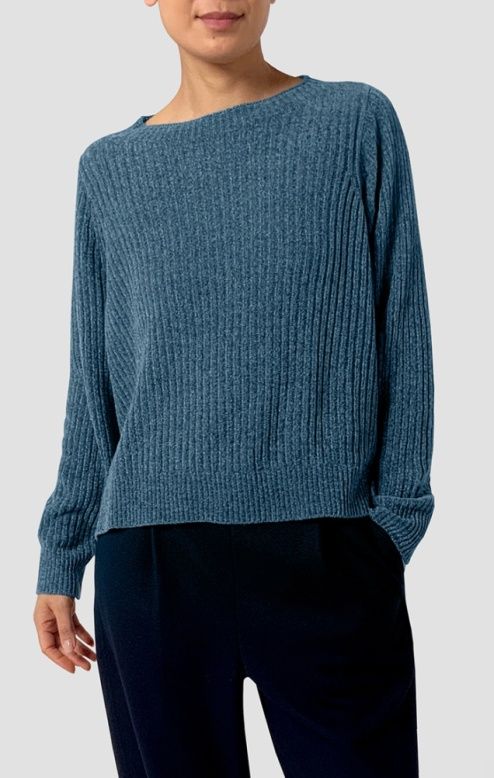 Eileen Fisher Chenille Blend Square Armhole Sweater in Sea Spray Eileen Fisher Chenille Blend Square Armhole Sweater in Sea Spray