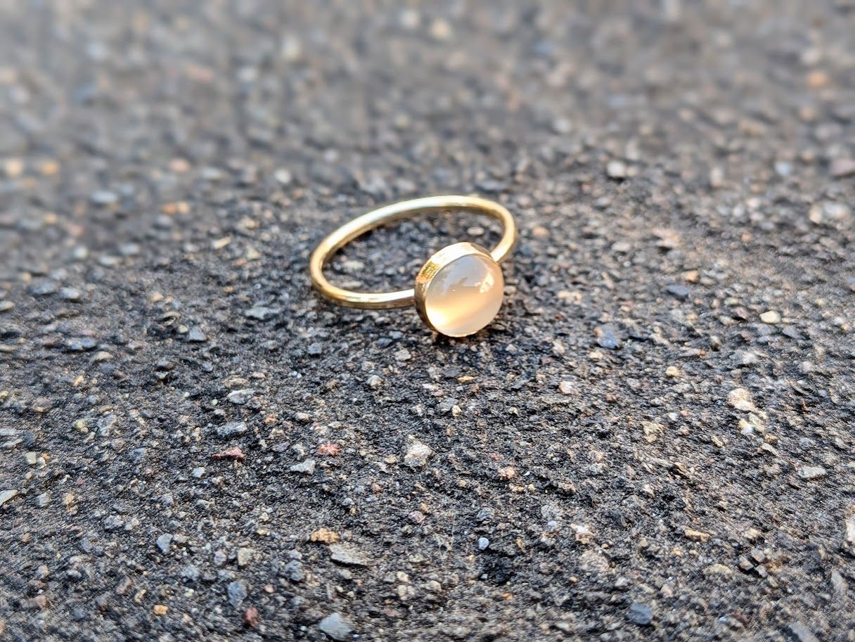 Savage Roots Jill Ring in 14KGF & Moonstone