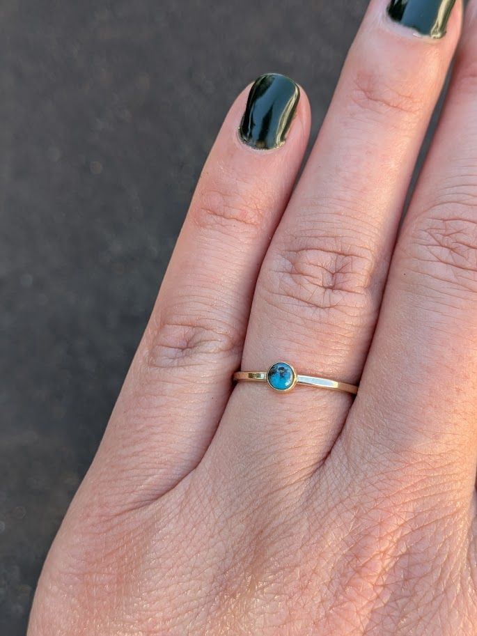 Savage Roots Jack Ring in 14KGF & Turquoise Savage Roots Jack Ring in 14KGF & Turquoise