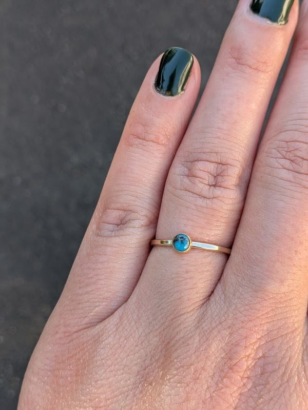 Savage Roots Jack Ring in 14KGF & Turquoise Savage Roots Jack Ring in 14KGF & Turquoise