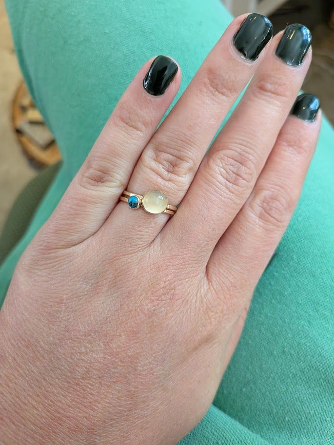 Savage Roots Jack Ring in 14KGF & Turquoise