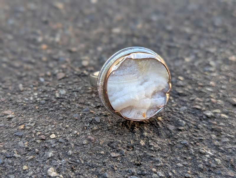 Savage Roots Dez Ring in Sterling Silver, 14KGF & Desert Druzy Savage Roots Dez Ring in Sterling Silver, 14KGF & Desert Druzy