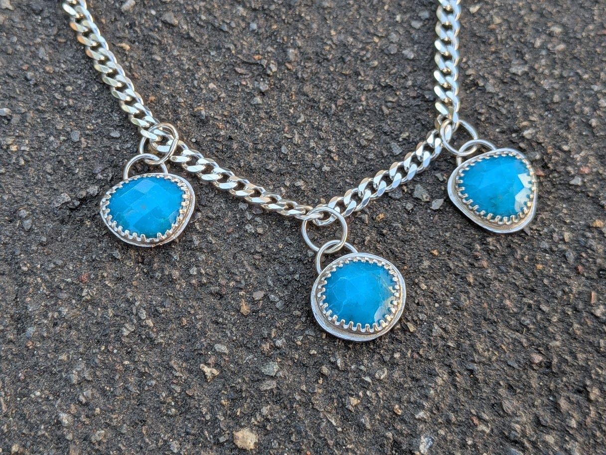 Savage Roots Winona Necklace in Sterling Silver & Turquoise