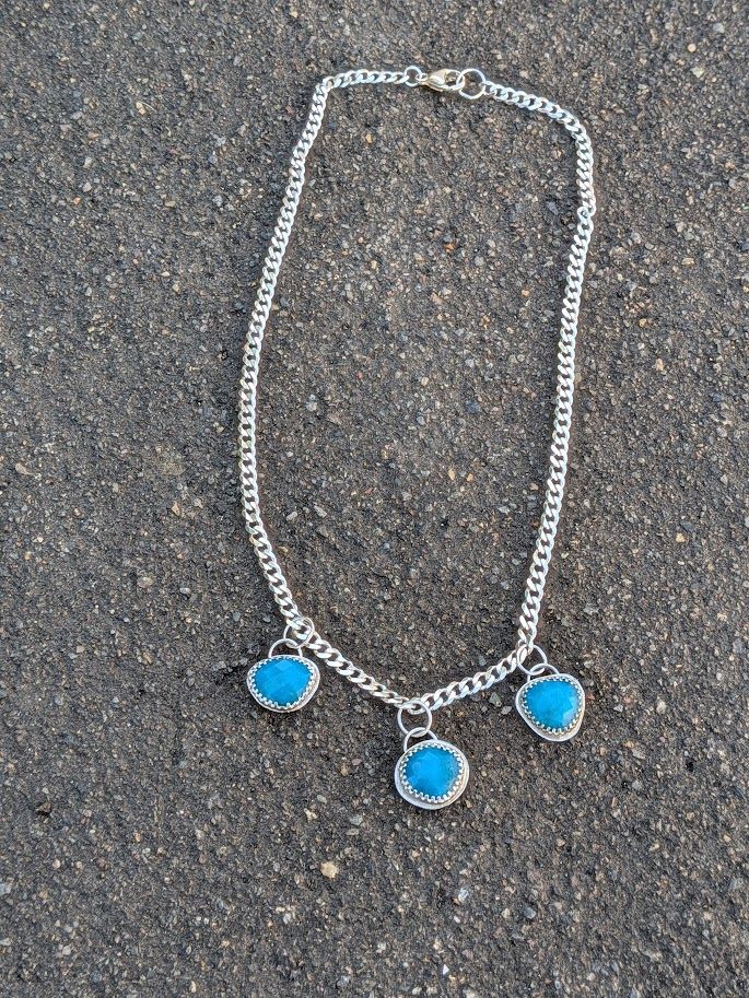 Savage Roots Winona Necklace in Sterling Silver & Turquoise Savage Roots Winona Necklace in Sterling Silver & Turquoise