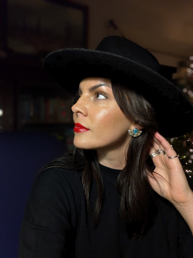 Savage Roots Abilene Earrings in Sterling Silver & Turquoise