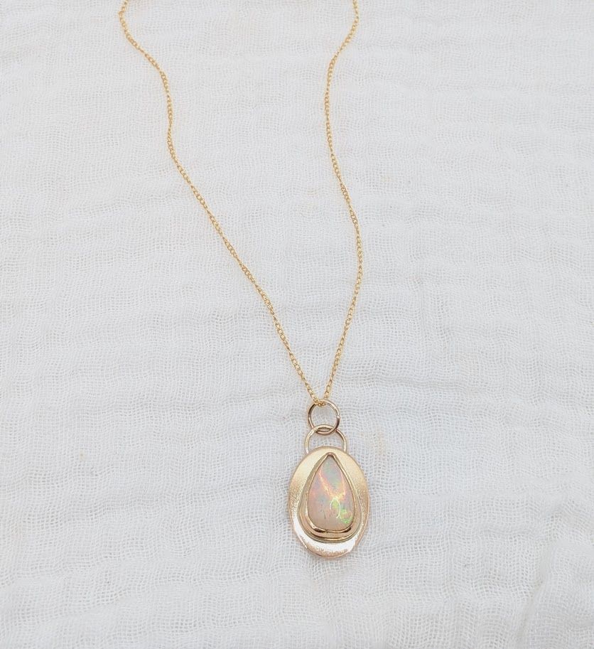 Savage Roots Van Necklace in 14K GF & Ethiopian Opal