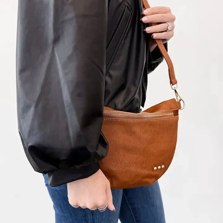 Pretty Simple Hair on Hide Westlyn Bum Bag in Brown