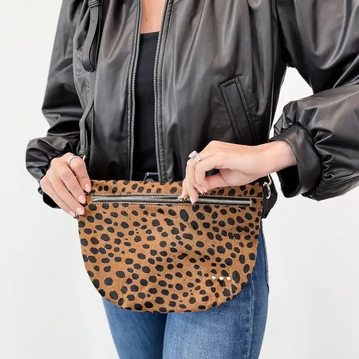 Pretty Simple Hair on Hide Westlyn Bum Bag in Leopard