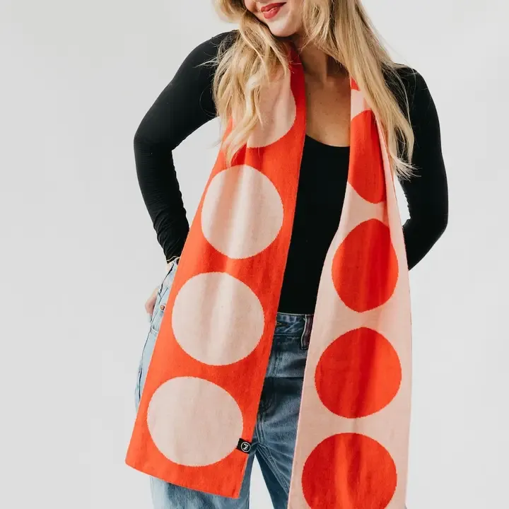 Pretty Simple Dorthy Dot Scarf in Orange