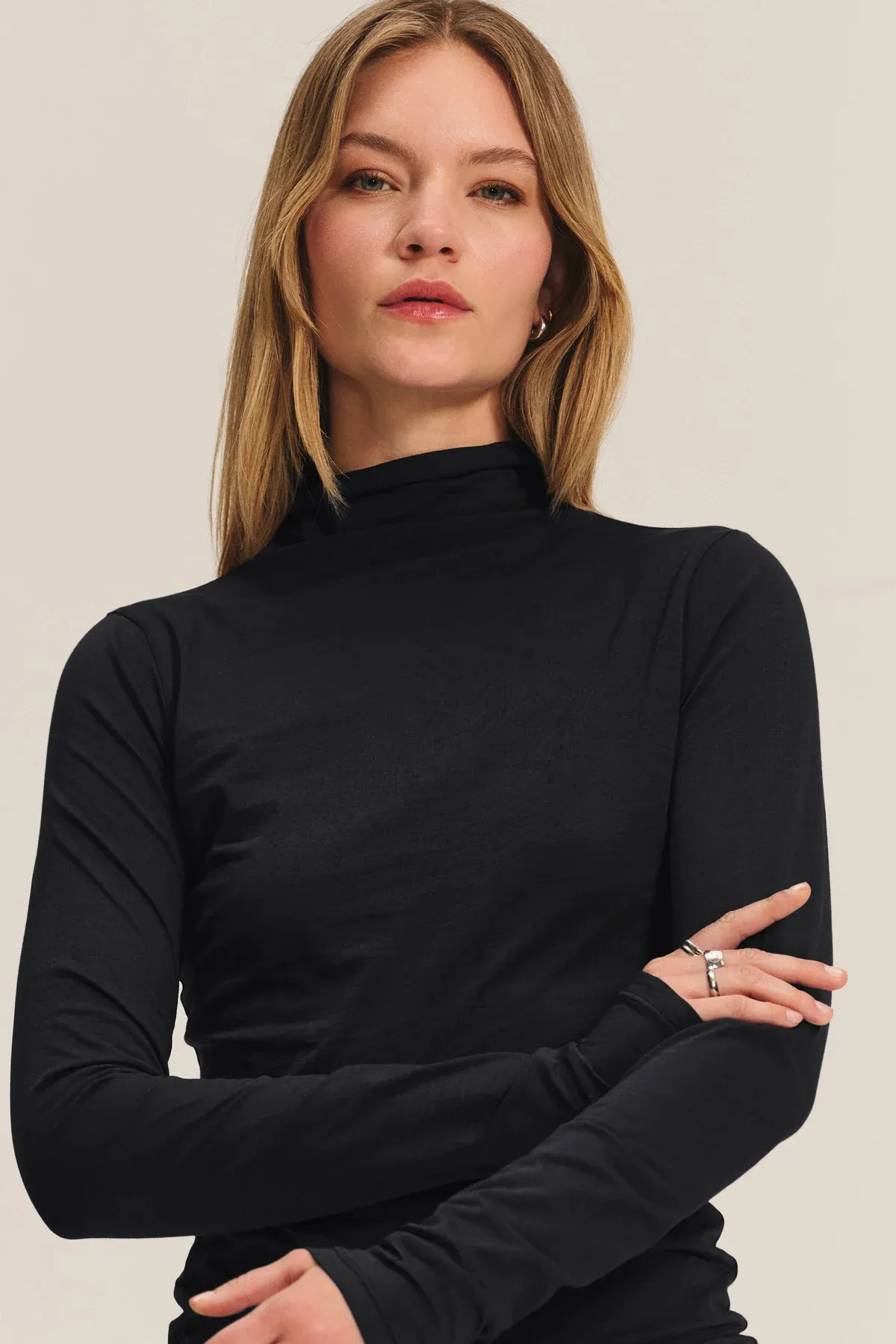 Velvet Talisia Gauzy Whisper Top in Black